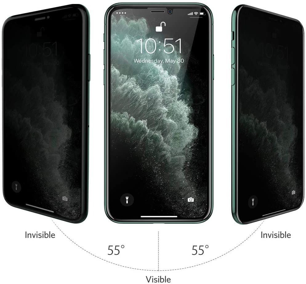 Full Privcay Screenprotector voor iPhone 11 PRO - Zwart