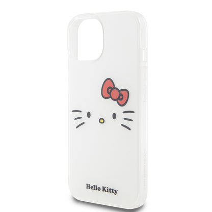 Hello Kitty iPhone 15 Backcover - Kitty Face - Wit