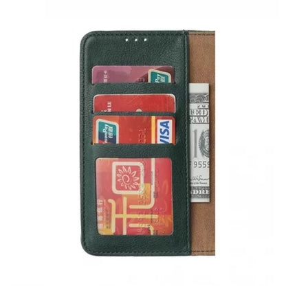 iPhone 13 PRO Bookcase voor 3 pasjes - Magneetsluiting - Groen