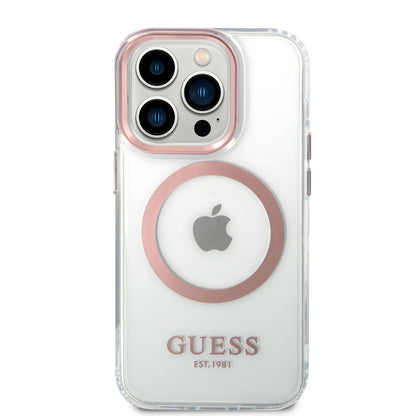 Guess iPhone 14 Pro Max Backcover - Magsafe Compatible - Transparant